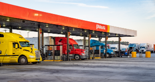 Fleets at Pilot travel center canopy