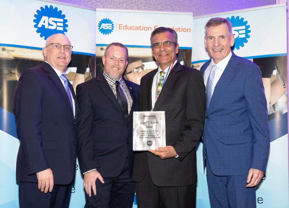 Kozak was honored during the National Institute for Automotive Service Excellence awards ceremony. 