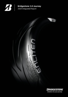 The cover of the Bridgestone 3.0 Journey Report for 2024 featuring a Bridgestone tire with ENLITEN branding.