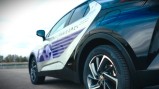 Bridgestone is providing its latest-generation Turanza 6 tire with ENLITEN technology for Toyota C-HR hybrid vehicles at Paris 2024.
