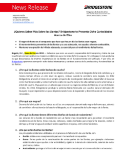 Sabemos que eres un usuario responsable del transporte y tratas de que tu vehículo siempre esté en las mejores condiciones para transitar de forma segura. Sin embargo, lo más probable es que desconozcas la enorme importancia de las llantas en el funcionamiento del vehículo. Y por ello, en Bridgestone queremos compartir ocho datos interesantes y curiosos acerca de la producción y funcionalidad de las llantas.