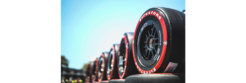 Hero Image of Red Firestone Tire Rack